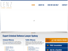 Tablet Screenshot of lenzlegal.com.au